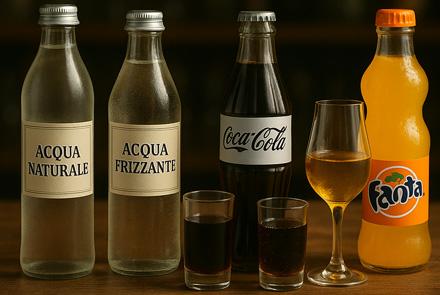 Acqua, Coca Cola e Fanta